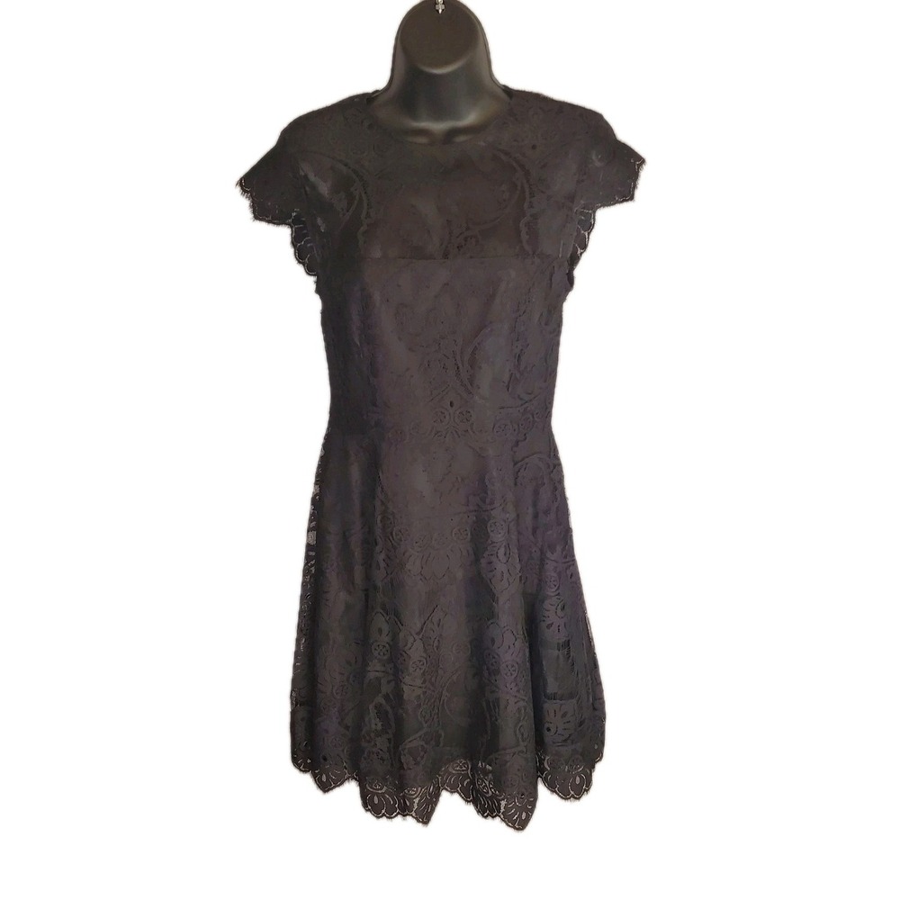 BB Dakota Rhianna Open Back Lace Dress Size 2‎ Fit And Flare Cocktail Goth Party